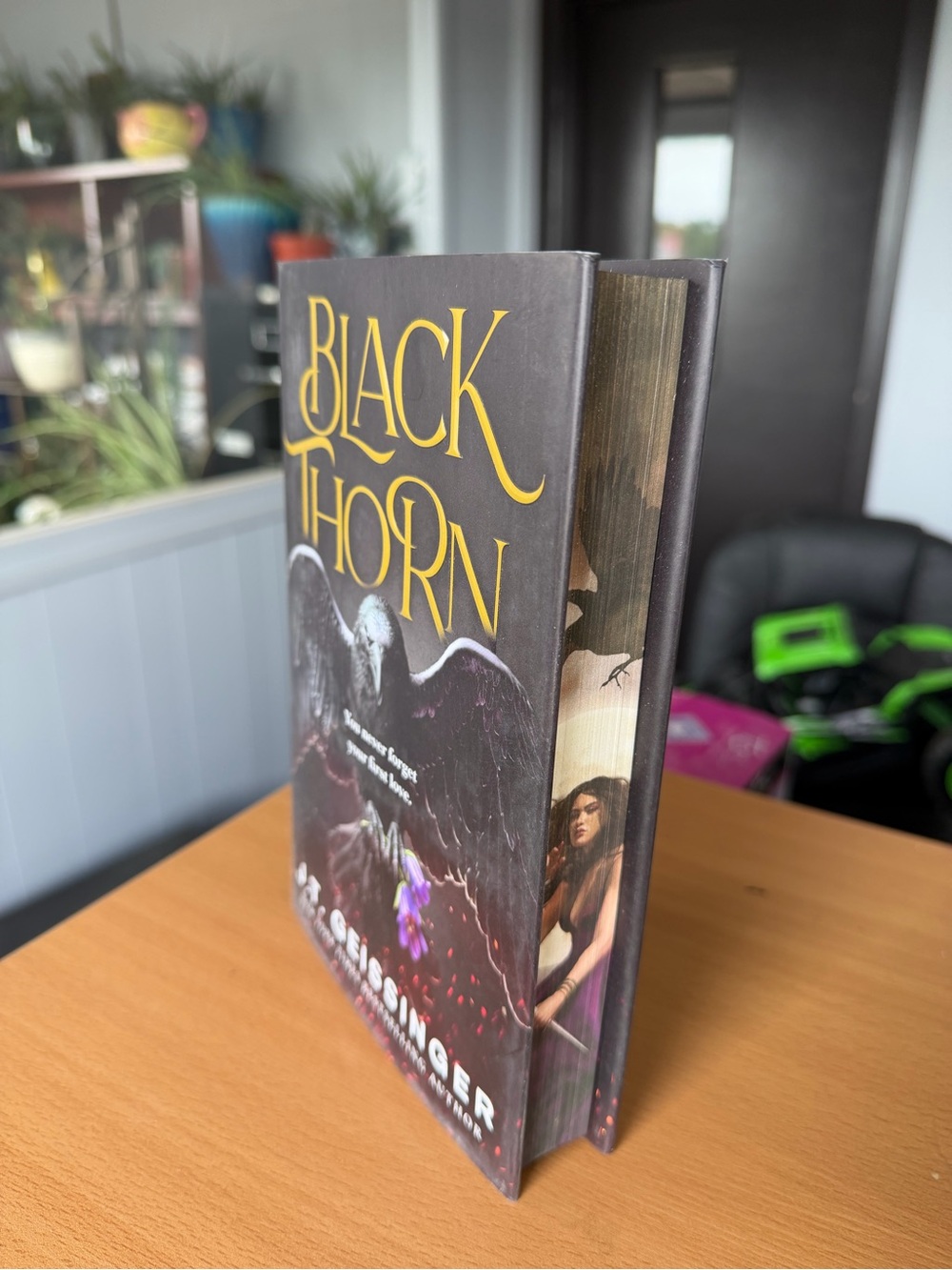 Black Thorn Hardcover Book with Sprayed Edges